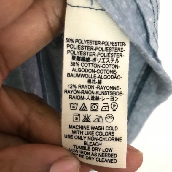 Free People All You Need Tee V Neck Short Sleeve Loose Fit Size XS Blue NWT - Picture 8 of 13